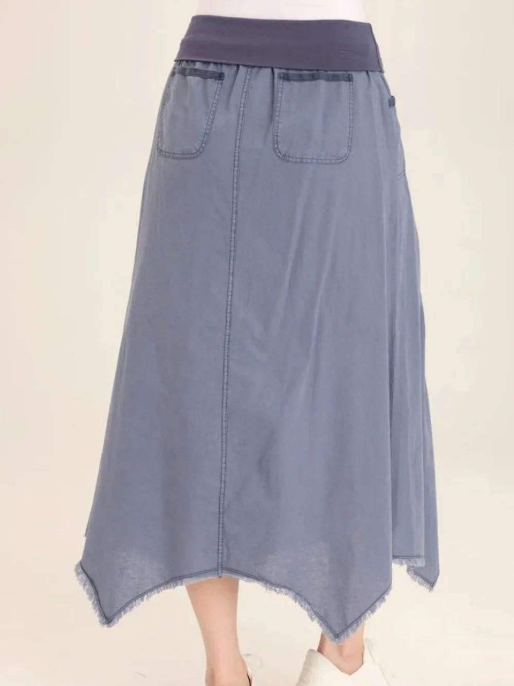 XCVI Wearables Triste Linen Bohemian Sharkbite Maxi Skirt NWT Size S